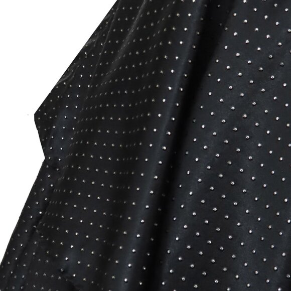 Vintage 80s Black Metallic Full Bubble Skirt Polka Dot Prom Party Dress S M - Picture 15 of 16